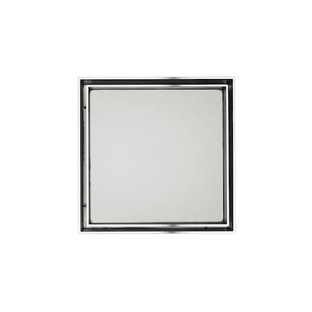 Infinity Drain 5"x5" Tile Drain Strainer with 4" A Type Threaded Throat in PS T_15_A_PS